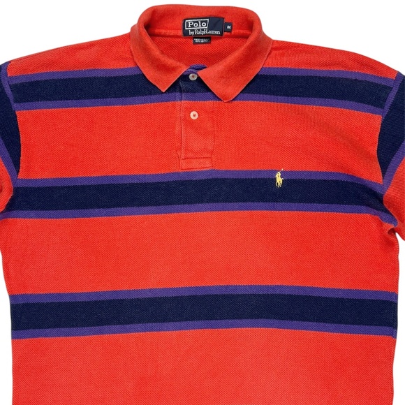 Polo Ralph Lauren Rugby Shirt Mens Long Sleeve Size Medium Golden Pony - Picture 2 of 9